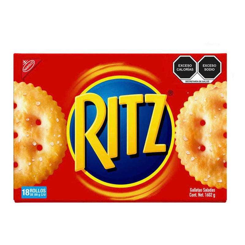 Galletas Ritz Saladas Con 18 Pzas 89 Gr C/u