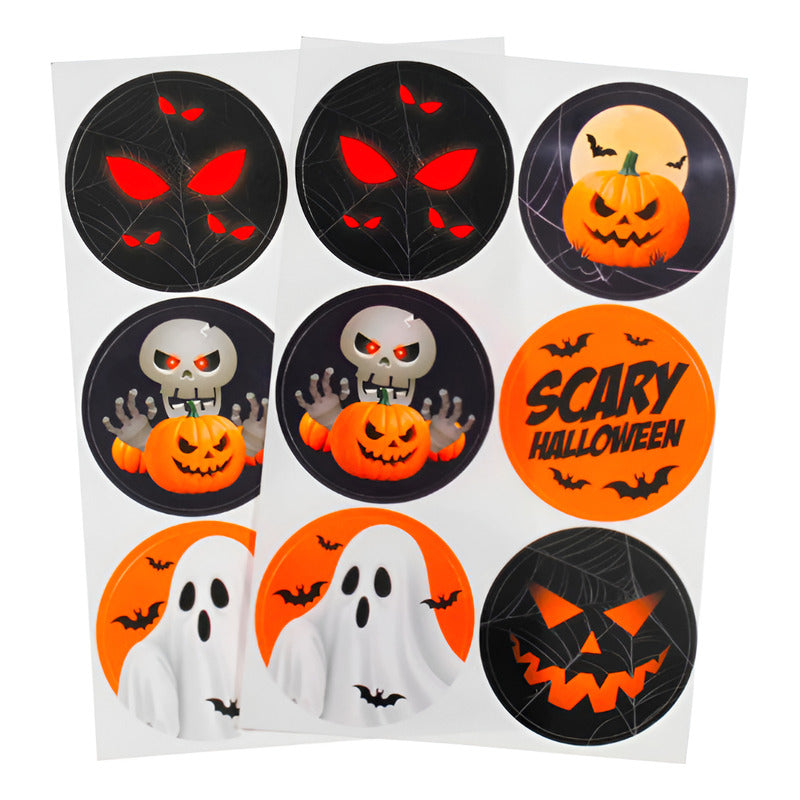 Calcomanías Scary Halloween De 4.5cm 24pz