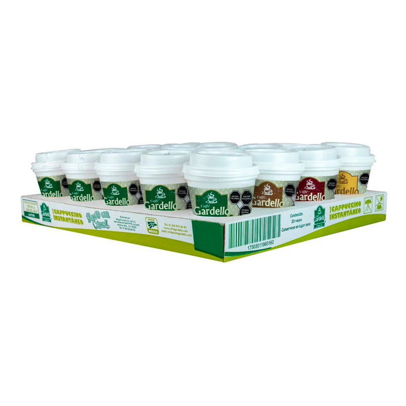 Café Gardello Capuccino Instantaneo 2 Charolas Con 20 Piezas