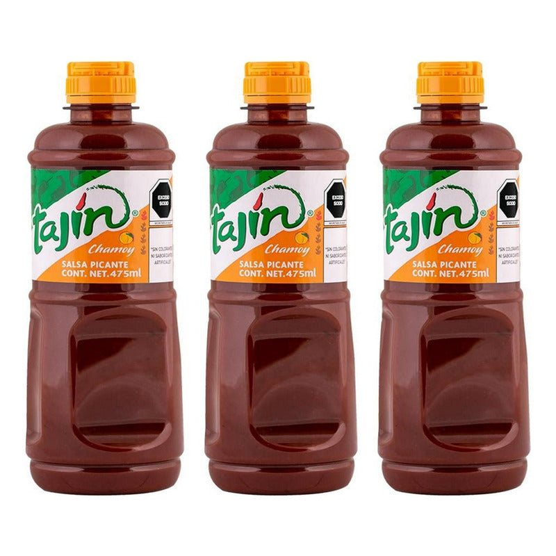 Tajin Salsa Chamoy Afrutado 3 Piezas  475 Ml