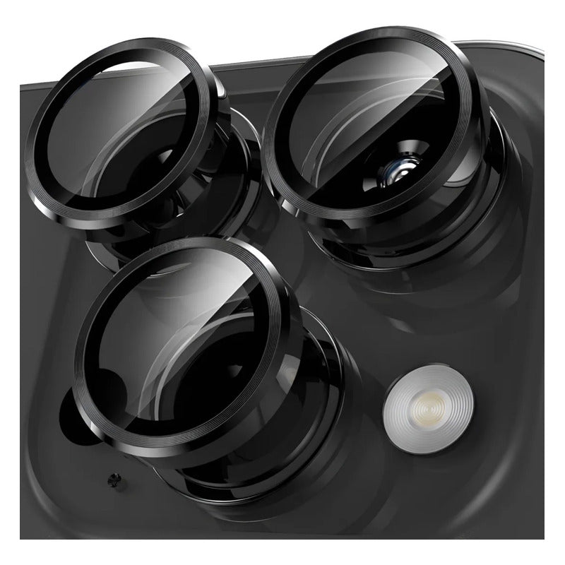 Protector Mica Lente Camara Para iPhone 17 Pro Max Negro