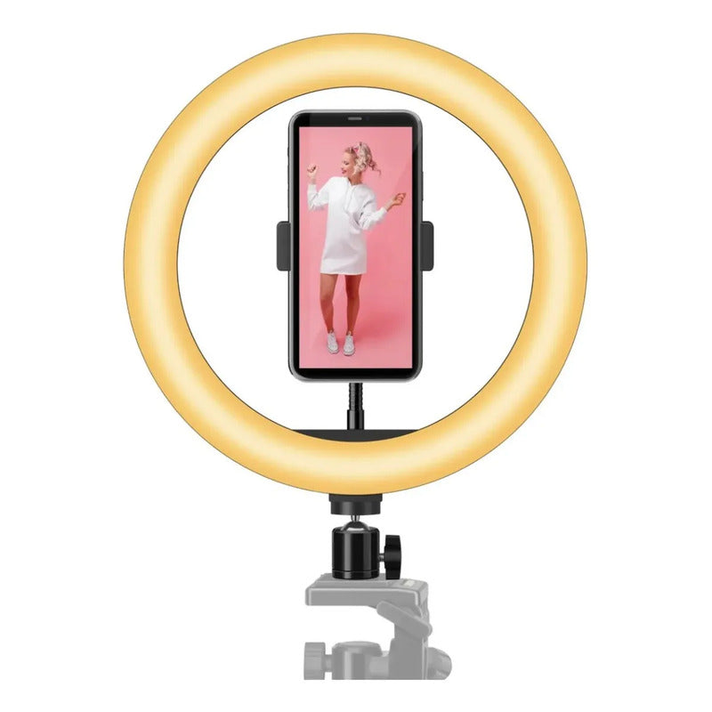 Aro De Luz Led Para Selfie De Steren, Negro