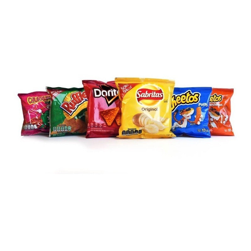 Papas Sabritas Surtidas Minis Con 50 Pzas De 13g C/u