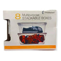 Prodeplast 8 Piezas De Cajas Multiusos P \ 6 Litros Sa Transparente Lisa