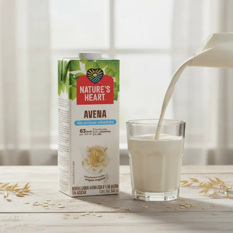 Bebida De Avena Nature's Heart Sin Azúcar 946 Ml (6piezas)