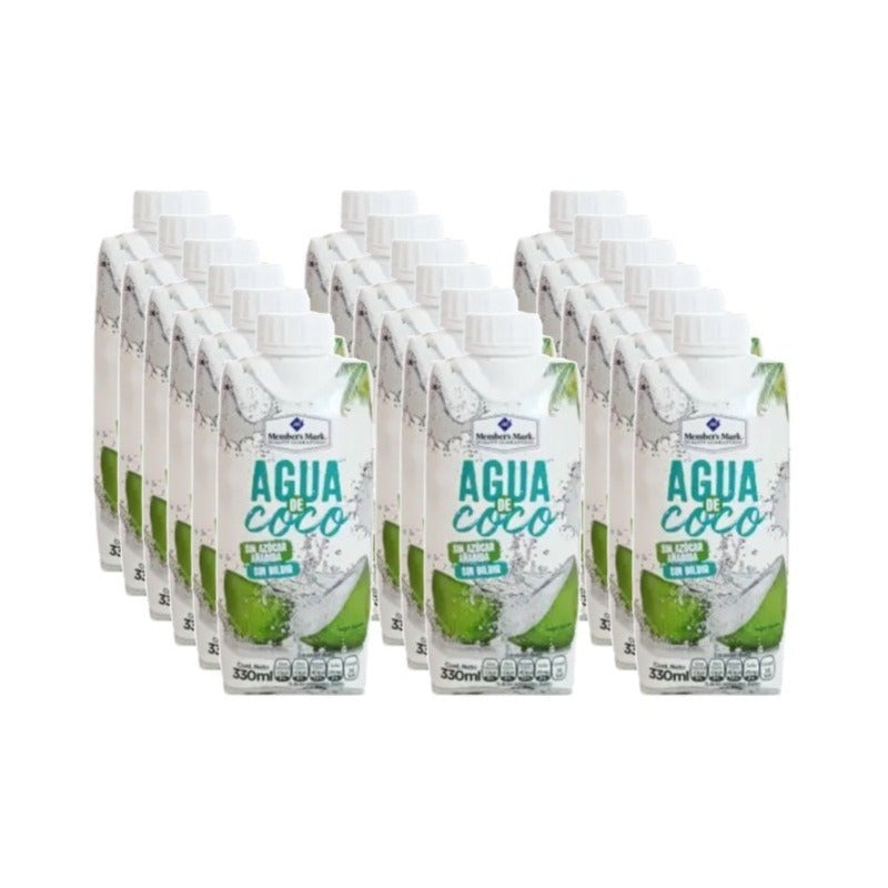 Agua De Coco Member's Mark 18 Pzas De 330 Ml