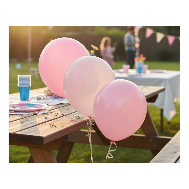 Globos Surtidos De 30cm Tonos Rosas  10 Piezas Surtido Rosas
