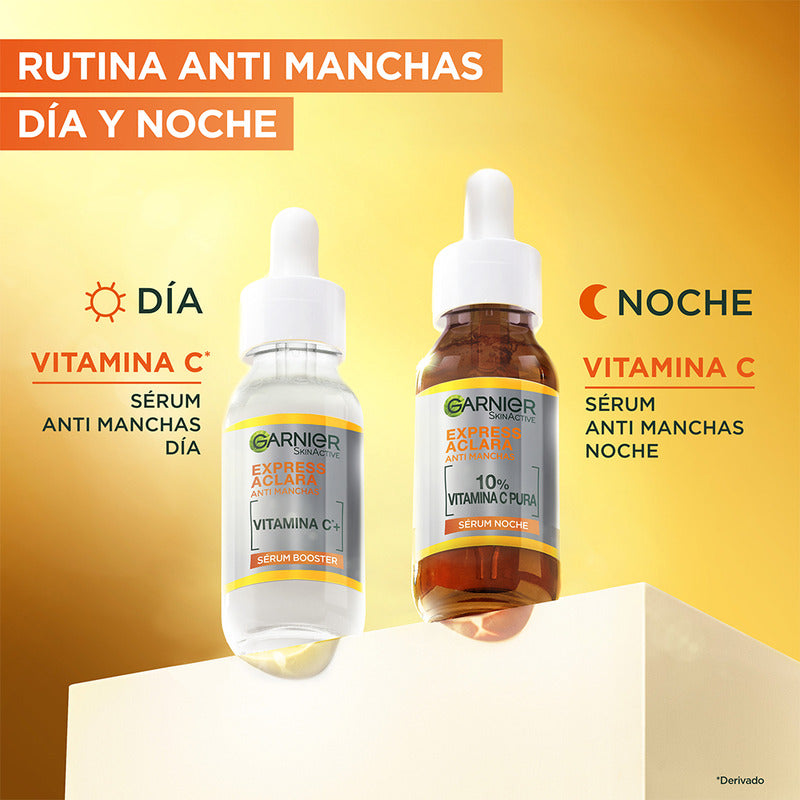 Garnier Express Aclara Sérum Noche Antimanchas Con Vitamina C Pura, 30ml Todo Tipo De Piel