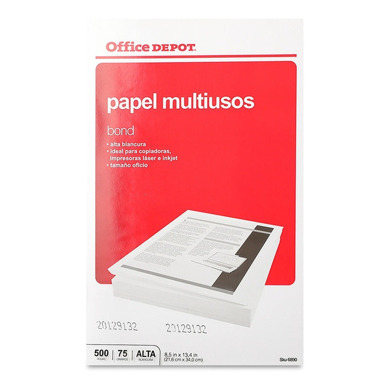Caja De Papel Blanco / 10 Paquetes De 500 Hojas C/u Blanco