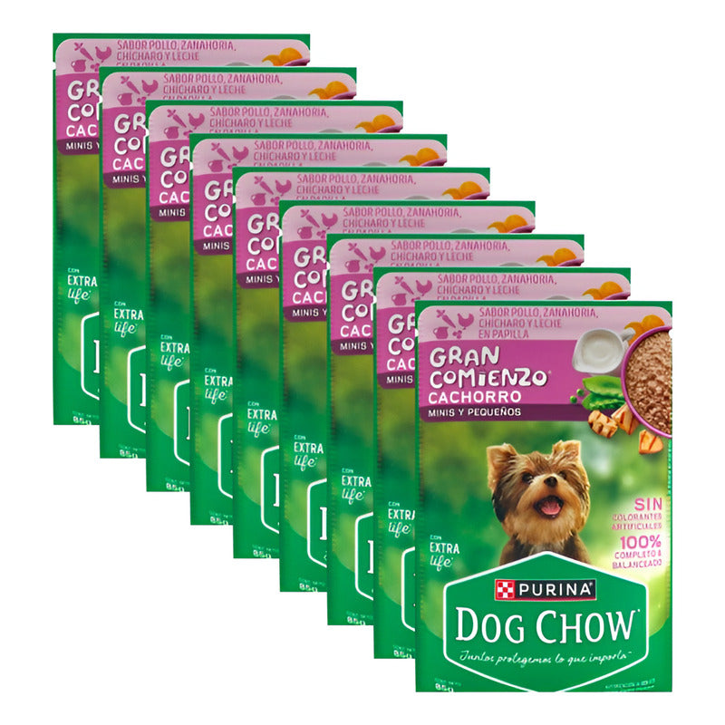 Alimento Para Perro Dog Chow Cachorro Mini Pollo 9 Pz De 85g