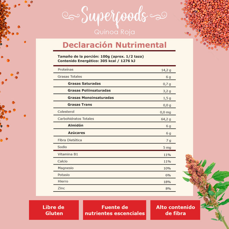 Quinoa Benmart Superfoods Roja 400g