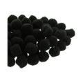 Mercería Pom Poms De 19mm Color Negro 3 Paq De 100pz