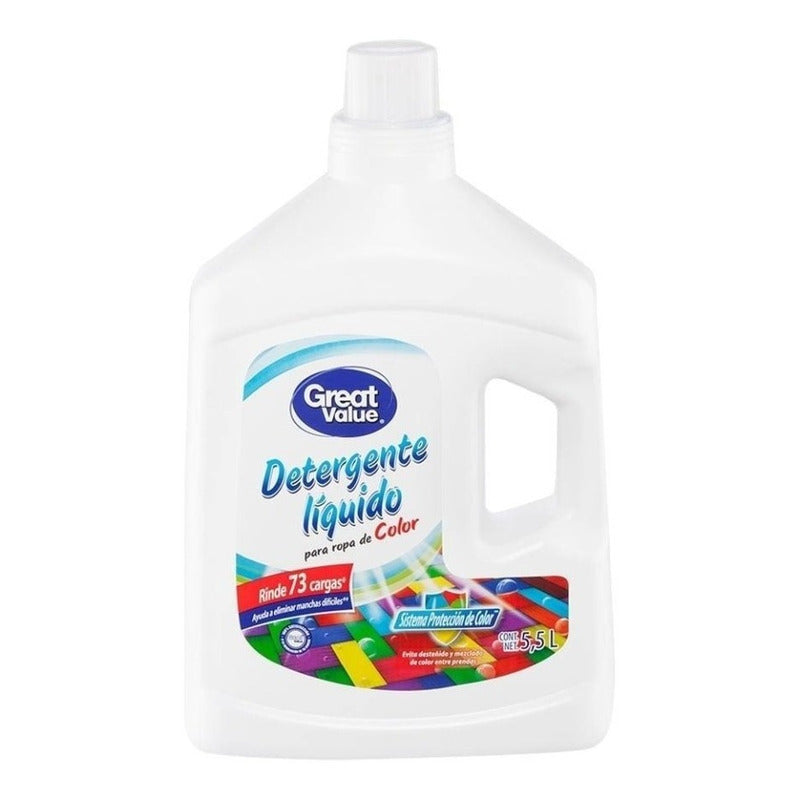 Detergente Líquido Great Value Para Ropa De Color 5.5 L