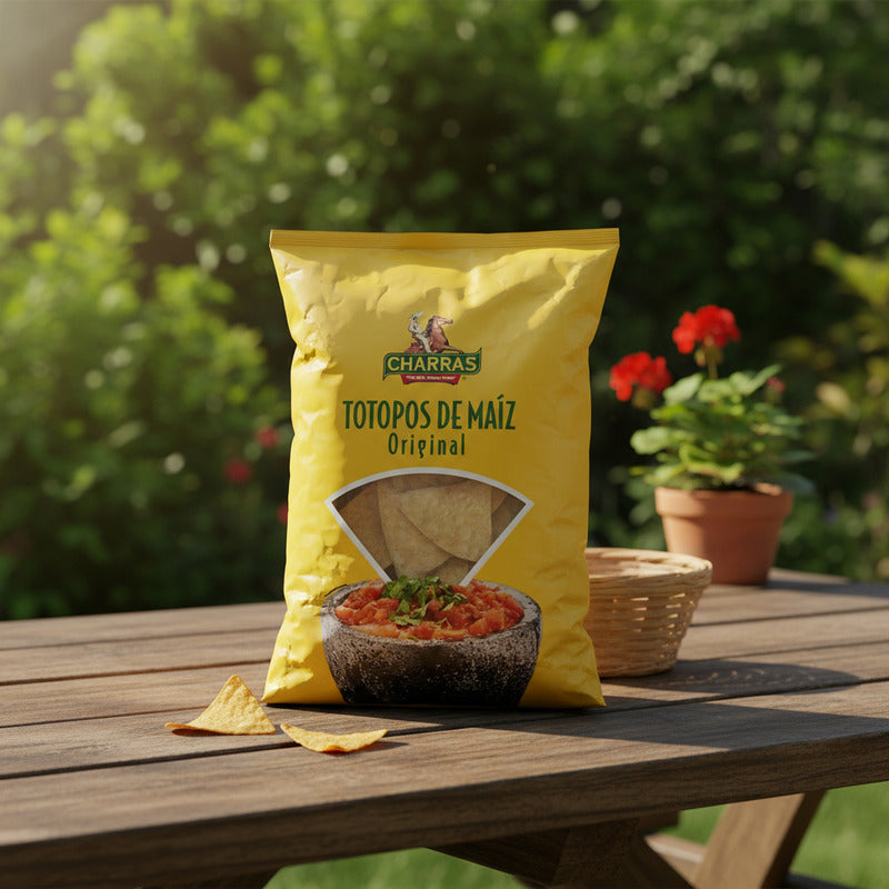 Totopos De Maiz Sabor Original Charras 2 Piezas De 270gr