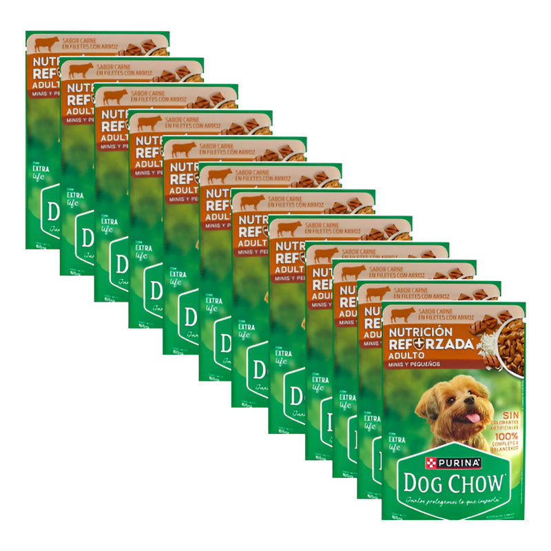Alimento Para Perro Dog Chow Adulto Mini Carne 12 Pz De 85g