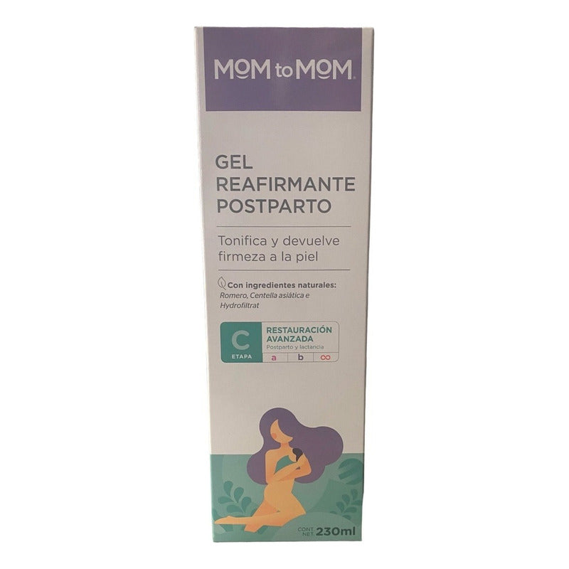 Mom To Mom Etapa C Gel Reafirmante Para Abdomen Mujer - 230ml - Con Romero Y Centella Asiática - Crema Reafirmante Corporal Para Flacidez Abdominal