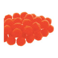 Mercería Pom Poms De 19mm Color Naranja 2 Paq De 100pz