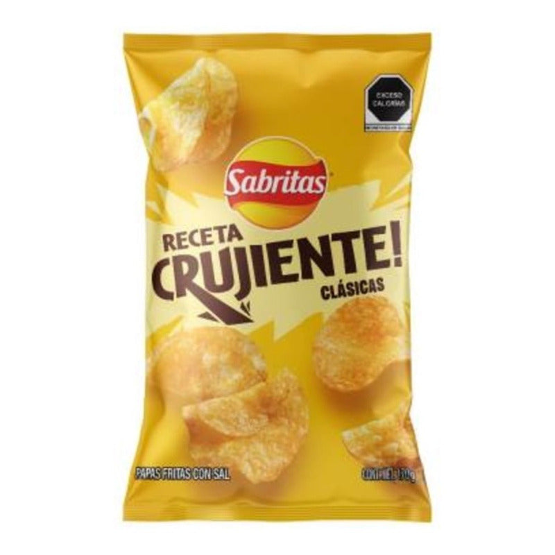 Papas Sabritas Receta Crujiente Clasicas 170g 5pzas
