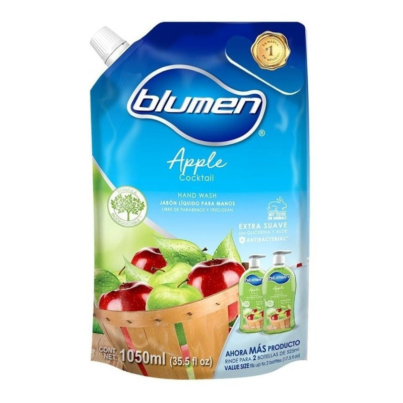 Jabón Líquido Manos Blumen Cóctel De Manzana 1050ml 4pz Ipg