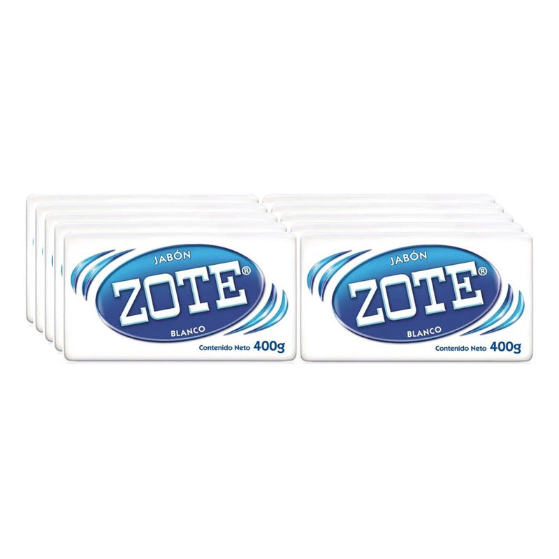 Jabón Zote En Barra Blanco 400g (10pzas)