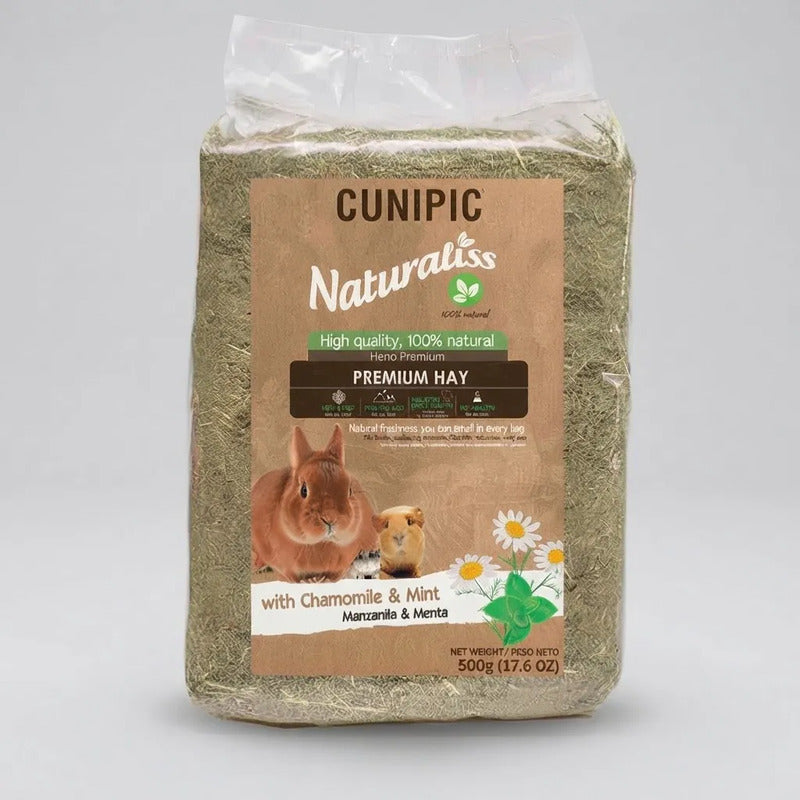 Heno Con Manzanilla Y Menta Para Pequeñas Mascotas, 500 G