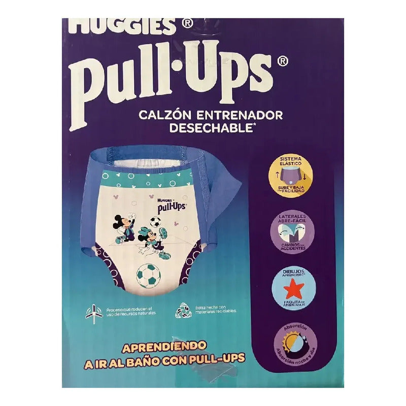 Calzón Entrenador Desechable Huggies Pull Ups Xl 60 Pzs Extra Grande (xg) Sin Género