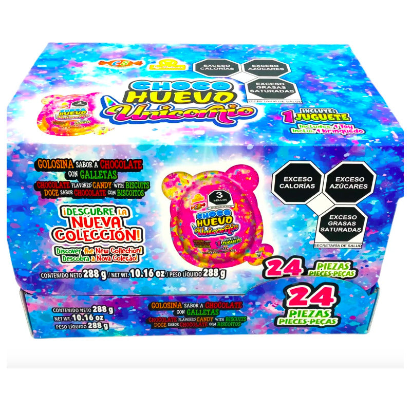 Choco Huevo Unicornio Las Delicias 2 Paquetes Con 24 Piezas
