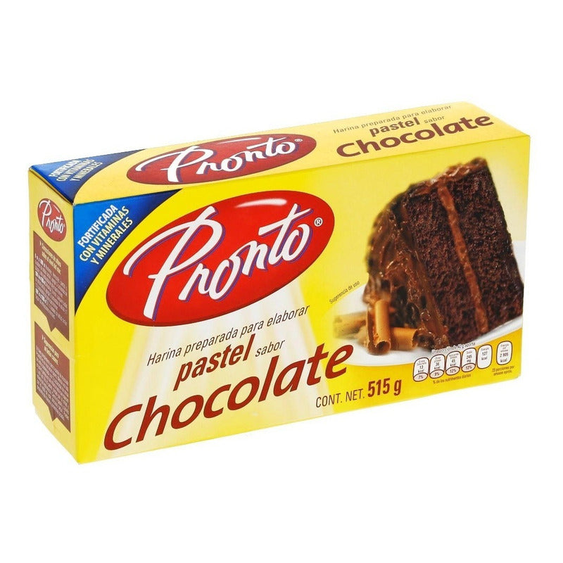 Harina Para Pastel Chocolate Pronto 515g (3piezas)