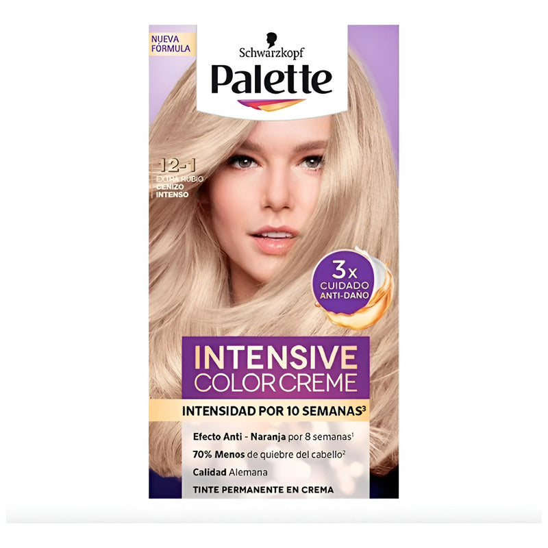 Tinte P/cabello Palette 12-1 Rubio Cenizo Intenso 4pz D 50ml 12-1 Extra Rubio Cenizo Intenso