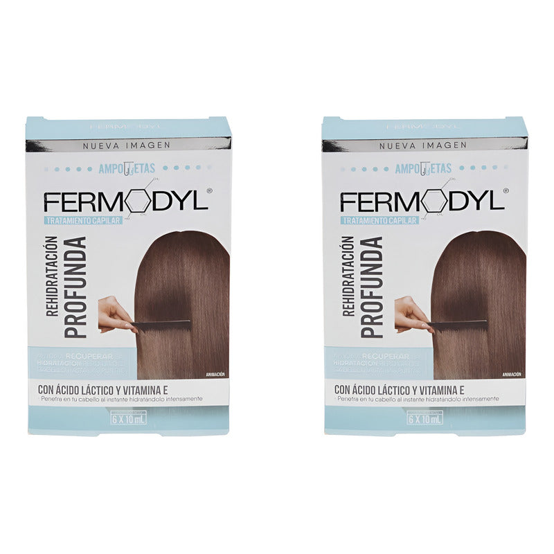 Tratamien Capilar Fermodyl Humectación Máxima 6 Amp (2cajas)