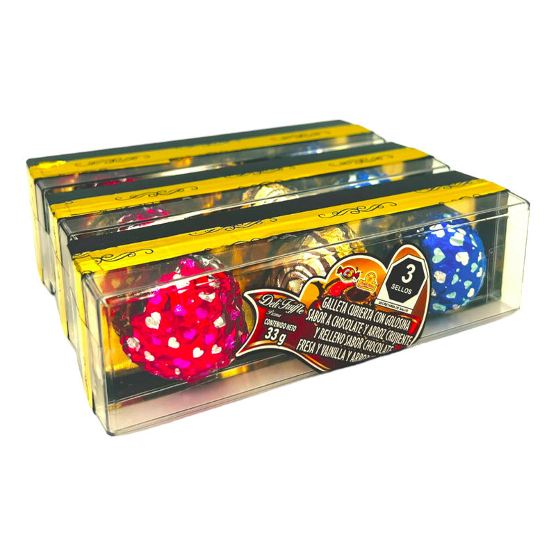 Caramelo Deli Truffle Prisma Sabor Chocolate 12 Pzas De 33gr