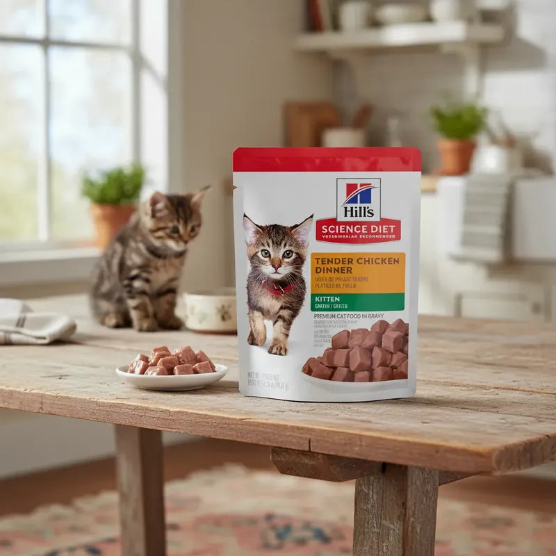 Alimento Húmedo Gatito Receta Pollo Trocitos En Gravy, 79 G