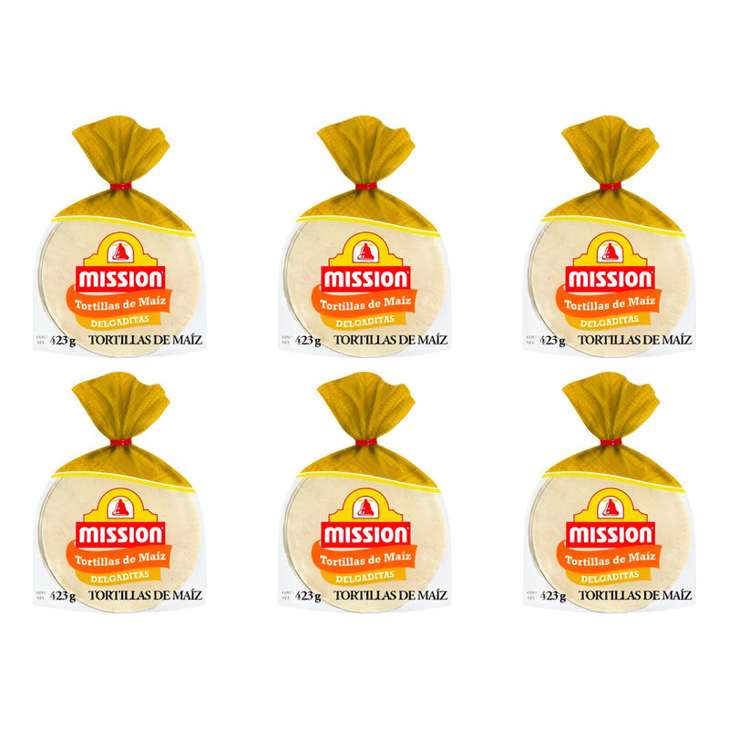 Tortillas De Maíz Mission Delgaditas 6 Piezas De 423gr
