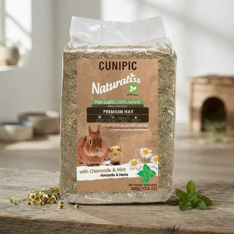 Heno Con Manzanilla Y Menta Para Pequeñas Mascotas, 500 G