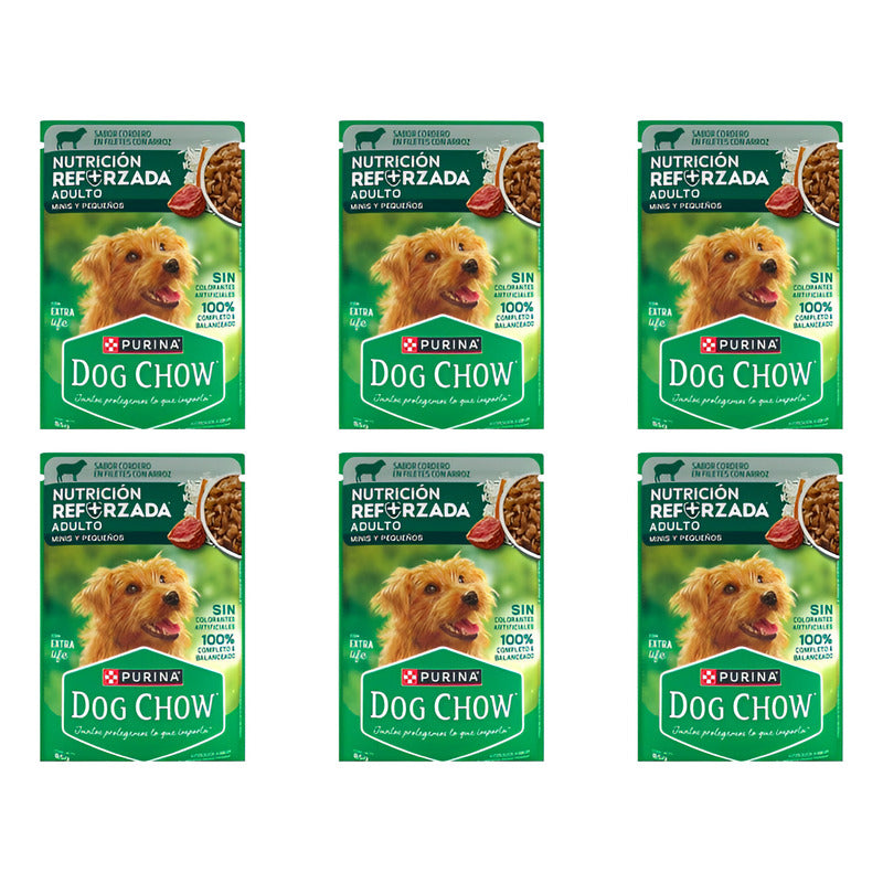 Alimento Para Perro Dog Chow Adulto Mini Cordero 6 Pz De 85g