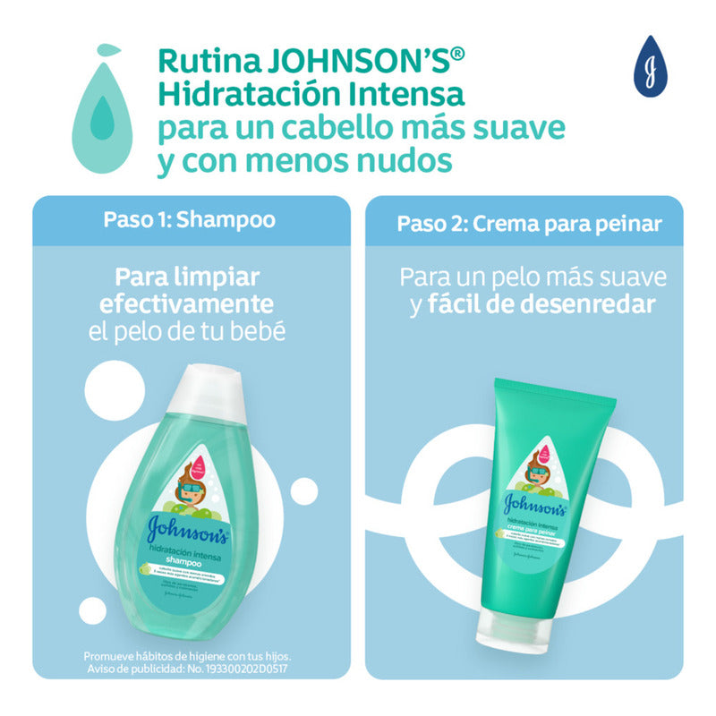 Shampoo Infantil Johnson's Hidratación Intensa 400 Ml