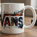 Taza De Cerámica Vans Logo Graffiti 11oz Blanco Vans