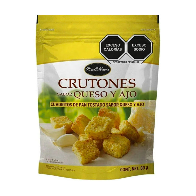 Crutones Mrs. Cubbison's Sabor Queso Y Ajo 80 G
