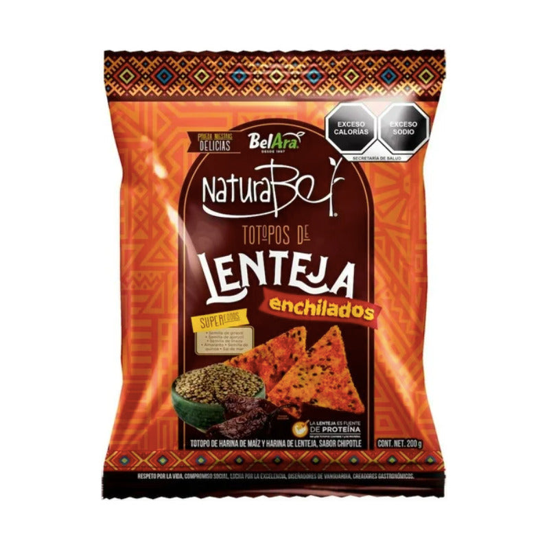 Totopos D Maiz Y Lenteja Enchilado Bel Ara Natura 2pz D 200g