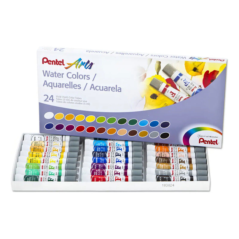 Set De Acuarelas Pentel Arts, Paquete De 24 Colores Surtidos