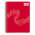 Cuaderno Prof Scribe Esp Doble Clásico Mixto 100hoja (4pzs) Multicolor