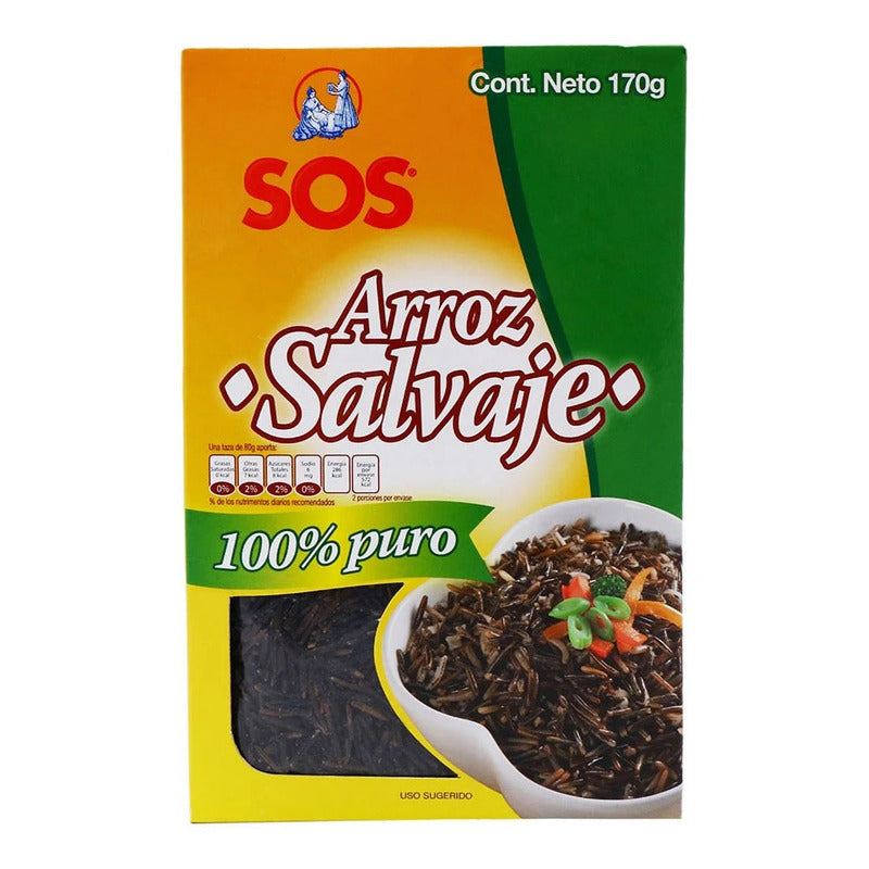 Arroz Salvaje 100% Puro Sos 170gr 3 Pack Ipg