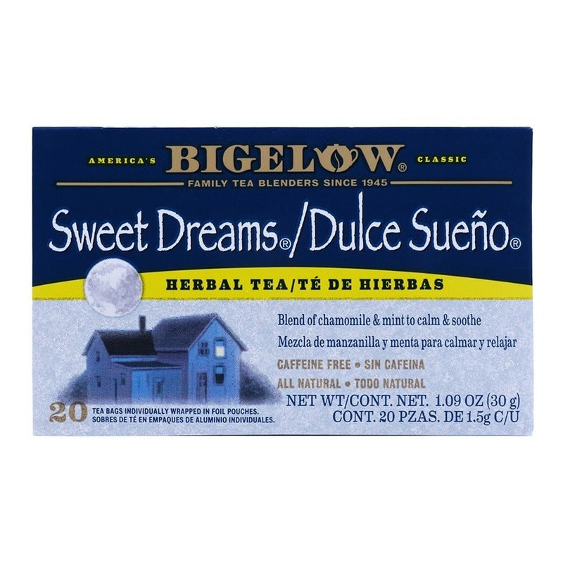 Te Dulces Sueños Sin Cafeina Bigelow 30 Grs (20 Bolsitas)
