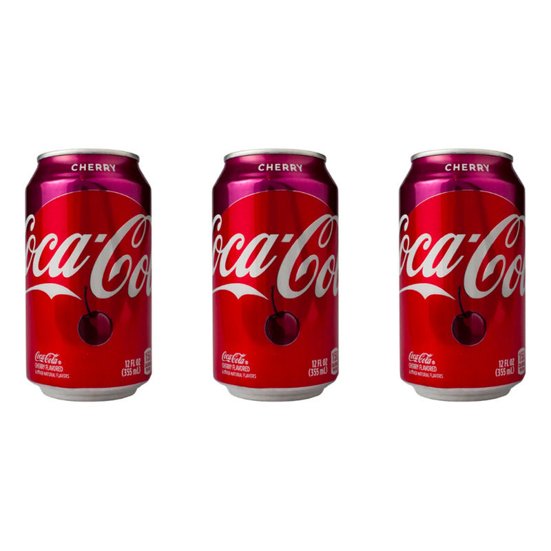 Refresco Coca Cola Sabor Cereza 3 Piezas De 355ml