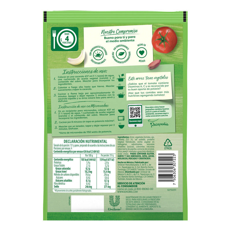 Arroz Con Tomate Knorr En Sobre 155 G