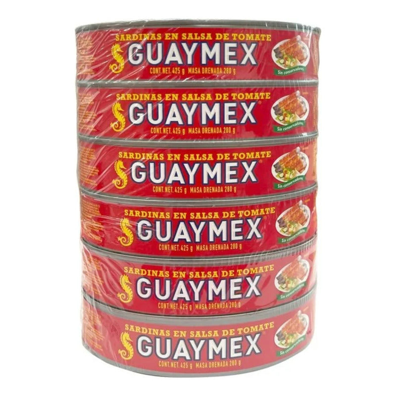 Sardinas Guaymex En Salsa De Tomate 425 G  (6 Piezas)