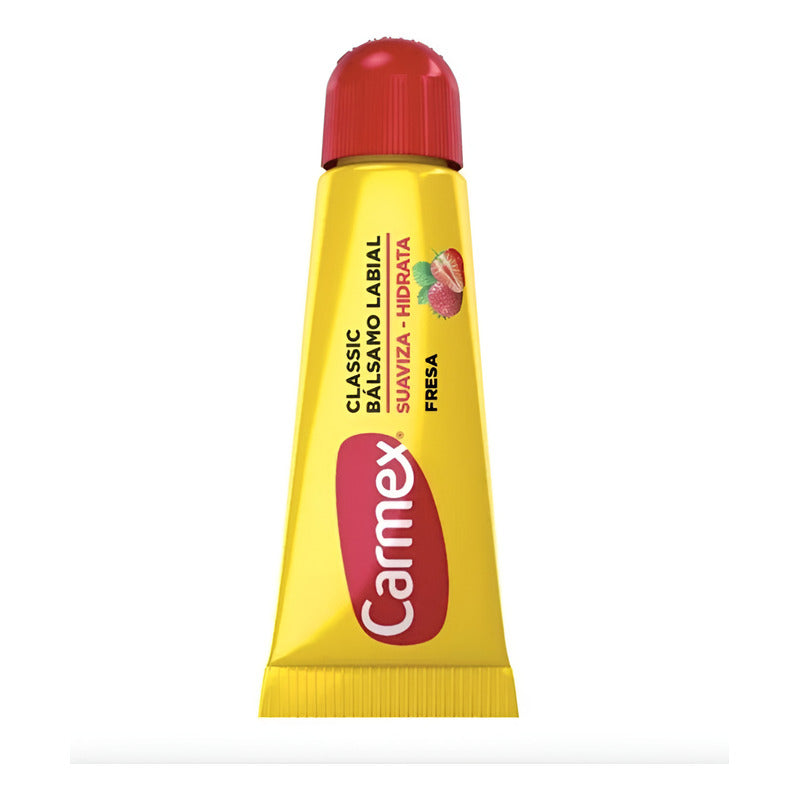 Bálsamo P/ Labios Carmex Hidratante Sabor Fresa 1 Pza De 10g