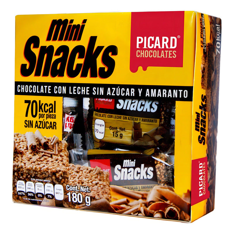 Mini Snack Chocolate /leche Sin Azúcar Y Amaranto, 180 Picar