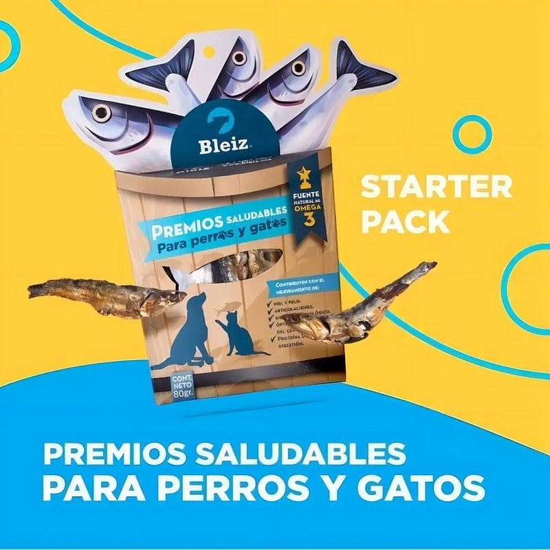 Premio Para Perros Y Gatos, Anchovetas 80 Gr, Bleiz Raw Food