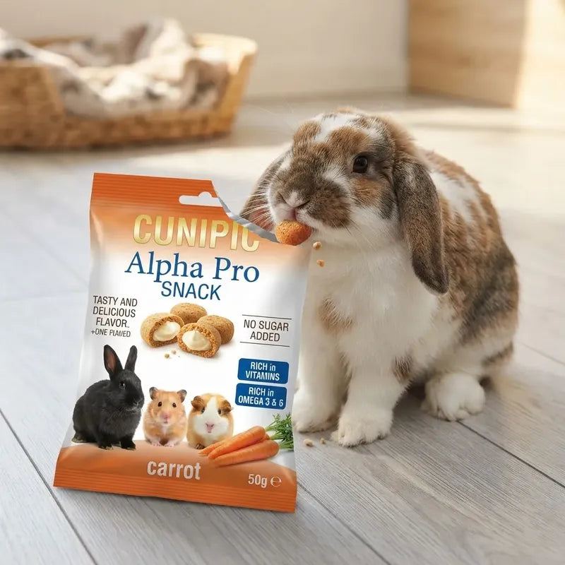 Cunipic Alpha Pro Premios De Zanahoria Peq. Mamíferos, 50 G
